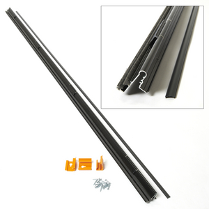 Hinge Rail, Double Pile, Black color - 91651