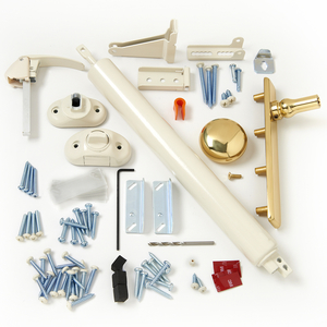 Brass Knob and Almond Interior Handle and Closer