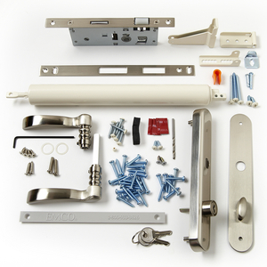 Mortised Nickel Handle and Almond Closer Kit - 41592