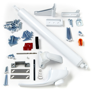 White Push Button Handle and Closer Kit - 41630