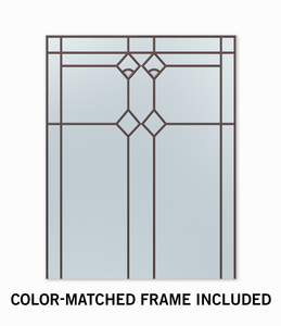 Diamond Lights, Upper Vent Window, White (90033)