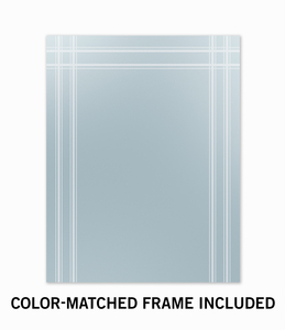V-Groove, Upper Ventilating Glass, White color - 38258
