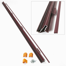 Laminated Safety Glass z-bar hinge rail in cinnamon toast
