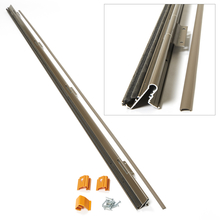 Laminated Safety Glass z-bar hinge rail in terratone