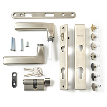 Modern Brushed Dark Nickel Handle Set