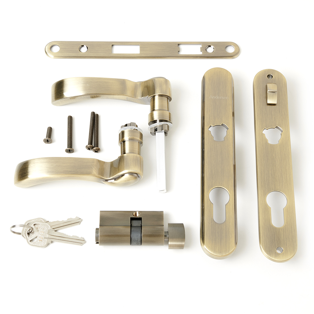 ＮＤ Kwikset Brentford Satin Nickel Keyed Door Handleset with Deadbolt